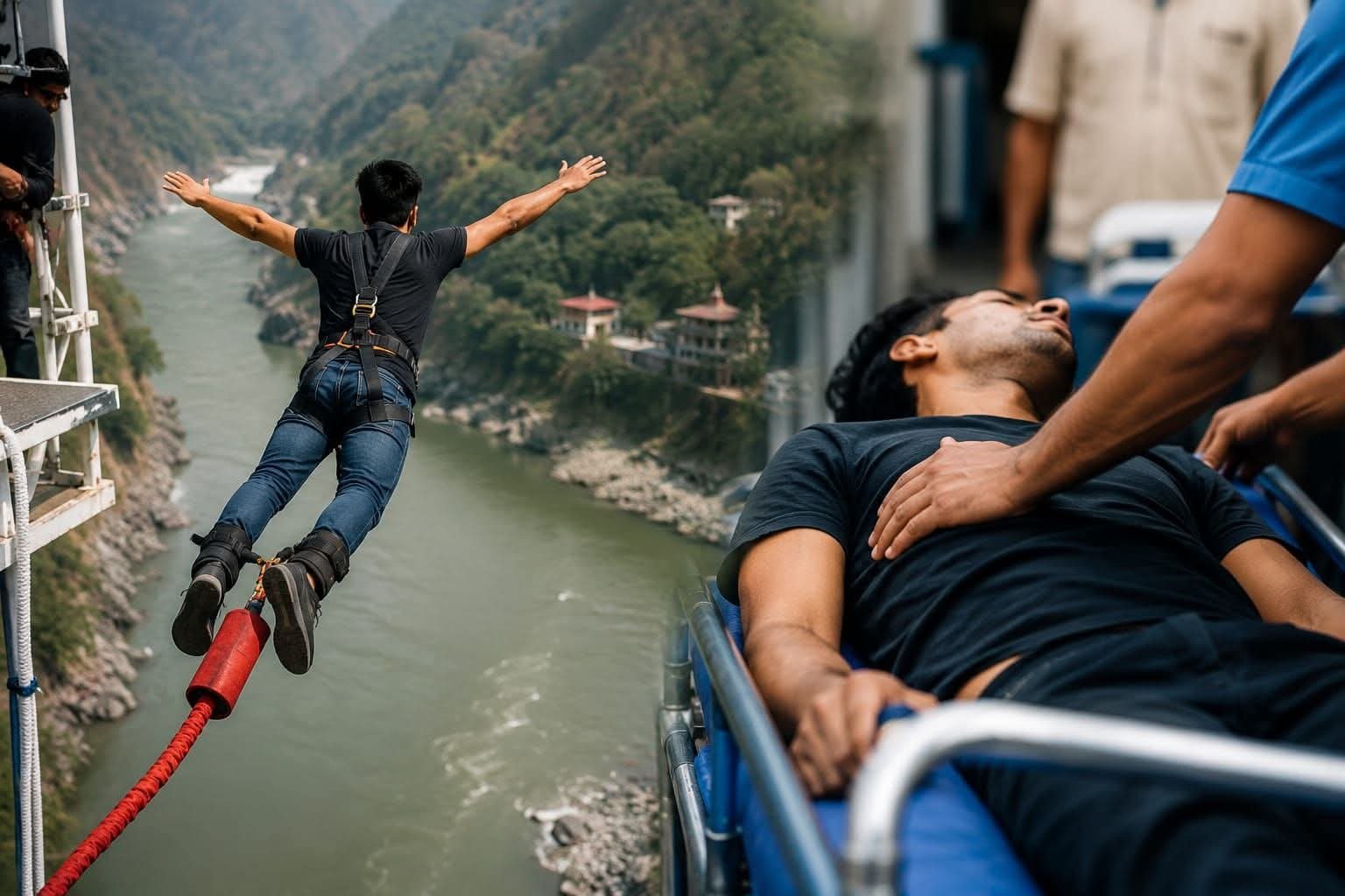 बंजी जंपिंग के कुछ देर बाद युवक की मौत, परिवार में मचा कोहराम
