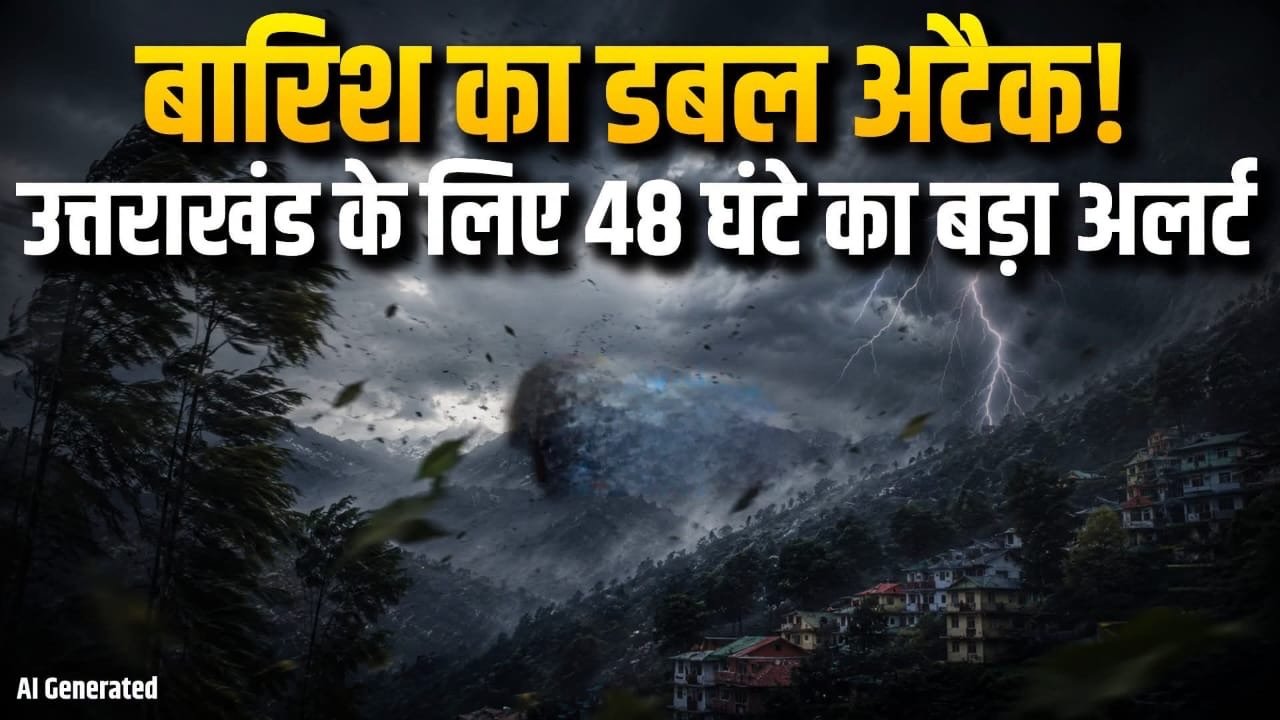 उत्तराखंड में अगले 48 घंटे भारी, कई जिलों में मूसलाधार बारिश और तेज आंधी का अलर्ट