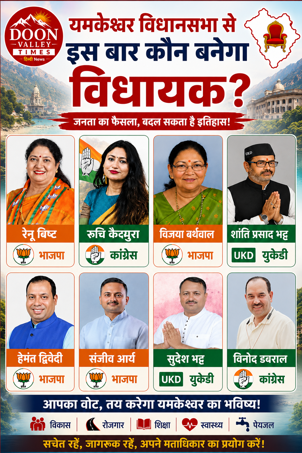 यमकेश्वर विधानसभा: क्या इस बार बदलेगा इतिहास? कांग्रेस, भाजपा और यूकेडी में कौन मारेगा बाजी?