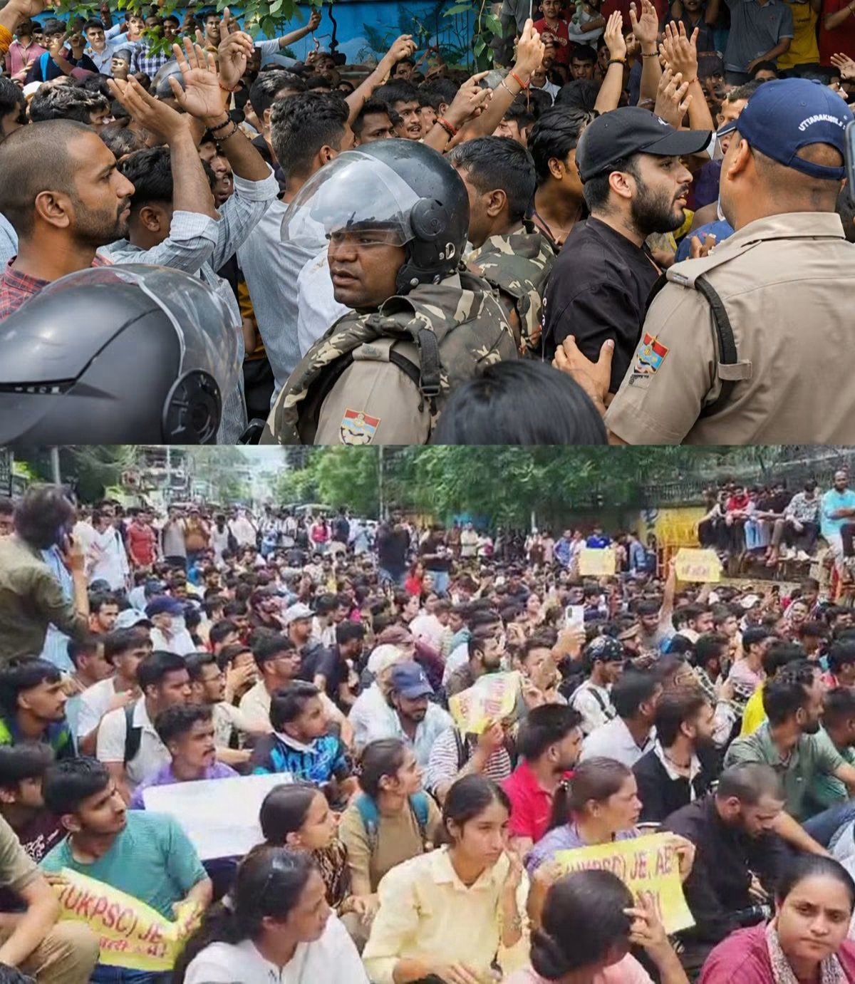 UKPSC और पुलिस भर्ती की मांग को लेकर गरजे बेरोजगार, सचिवालय कूच में हंगामा