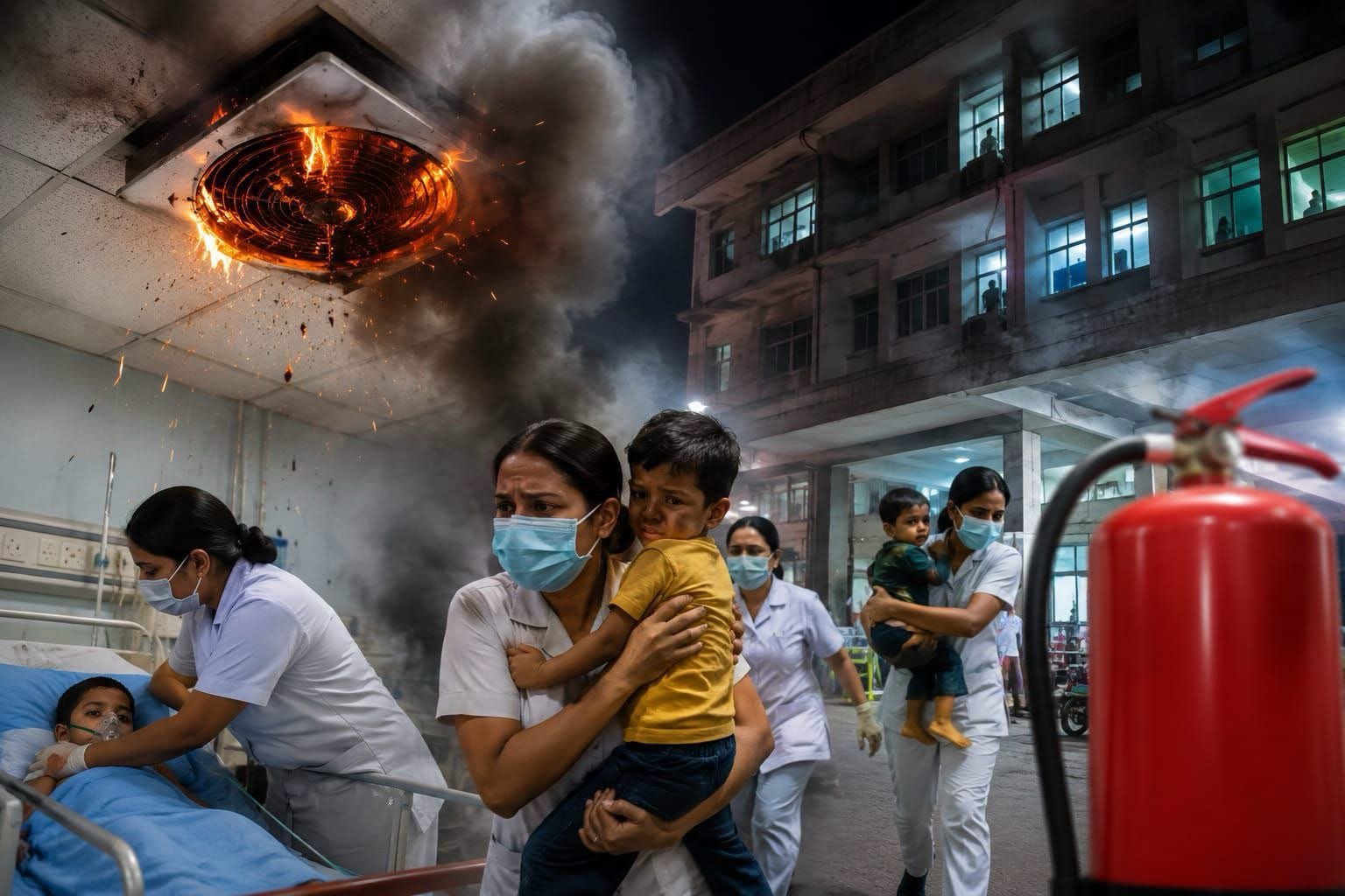 दून अस्पताल के बच्चों के वार्ड में आधी रात आग, 24 मासूमों को मिनटों में सुरक्षित निकाला