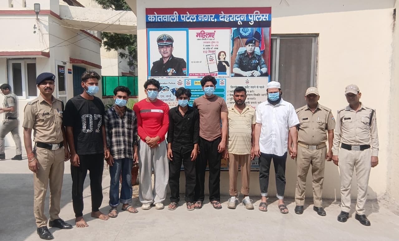 पटेलनगर में सार्वजनिक स्थान पर हुड़दंग करने वाले सात गिरफ्तार